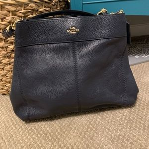 Navy coach purse